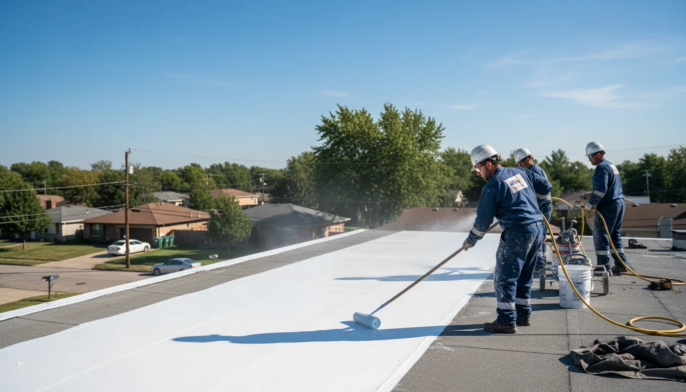 Commercial roof coating in Hewitt, WI near me